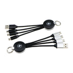 Custom 3-in-1 Keychain Charger 5V/2A | CE/RoHS/FCC Certified | 9-Day Lead