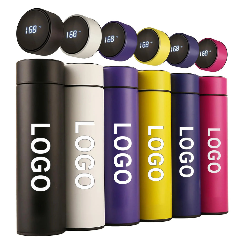 Smart Stainless Steel Water Bottle | LED Display | Vacuum Insulated | Custom Logo