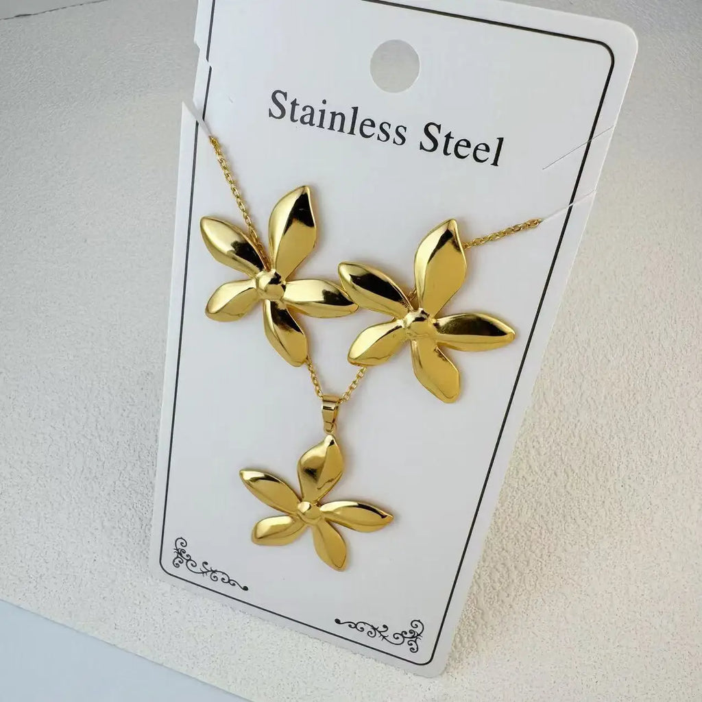 Custom 18K Gold Plated Stainless Steel Jewelry Set | MOQ 2
