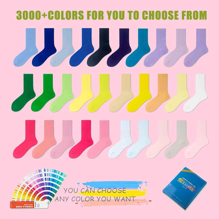 Custom Embroidered Cotton Socks | No MOQ & 7-Day Lead Time | Crew/Ankle/Knee/Tube | Team Sports