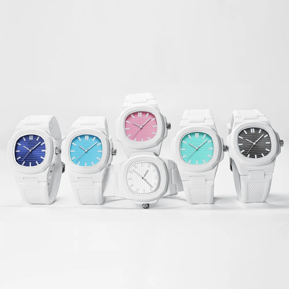 Custom Silicone Strap Watch with Logo | 300 MOQ | Plastic