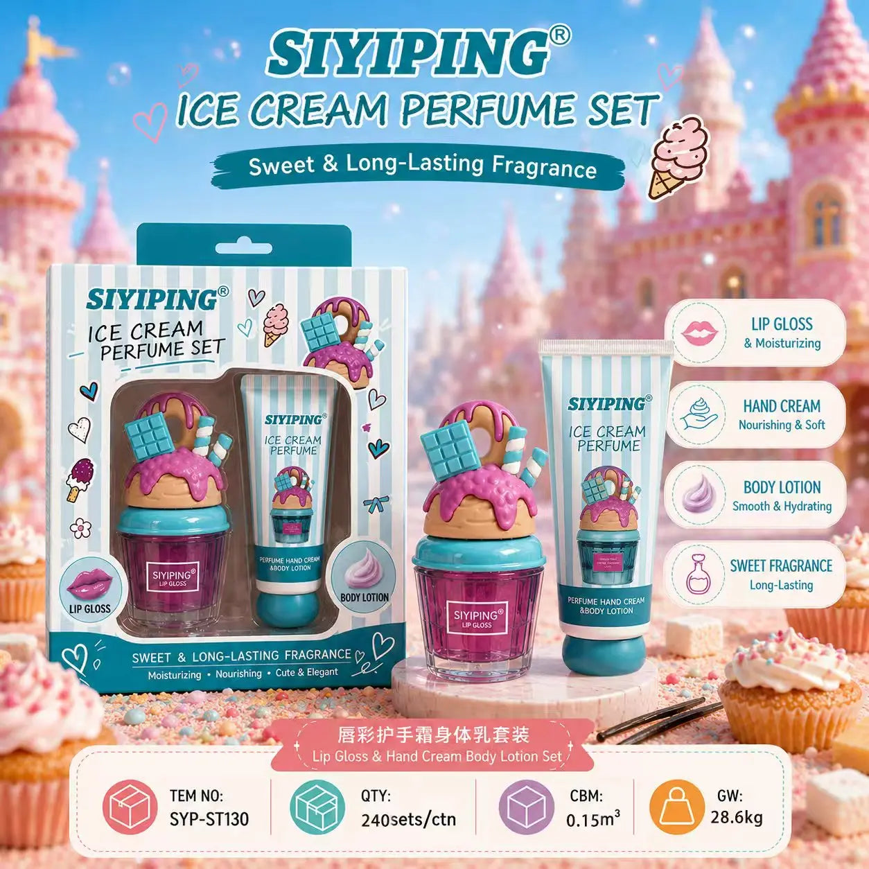 Custom Ice Cream Perfume 2 MOQ | Private Label Eau De Parfum Spray