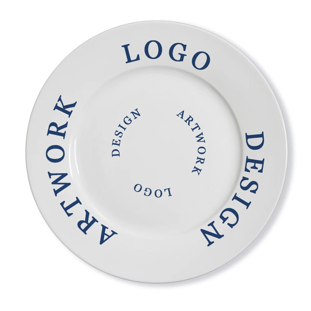 Custom Ceramic Dinner Plates: 120 MOQ, 35-Day Lead, On-Glazed | Wedding & Restaurant Tableware Sets
