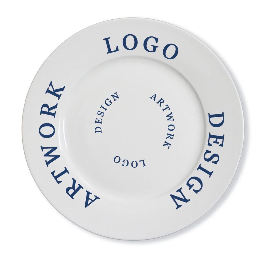 Custom Ceramic Dinner Plates: 120 MOQ, 35-Day Lead, On-Glazed | Wedding & Restaurant Tableware Sets