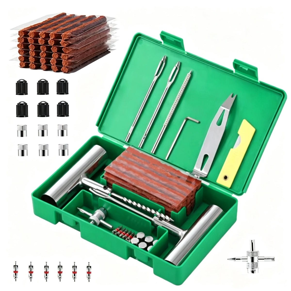 58Pcs Tire Repair Tool Kit with Case | MOQ 1 pc