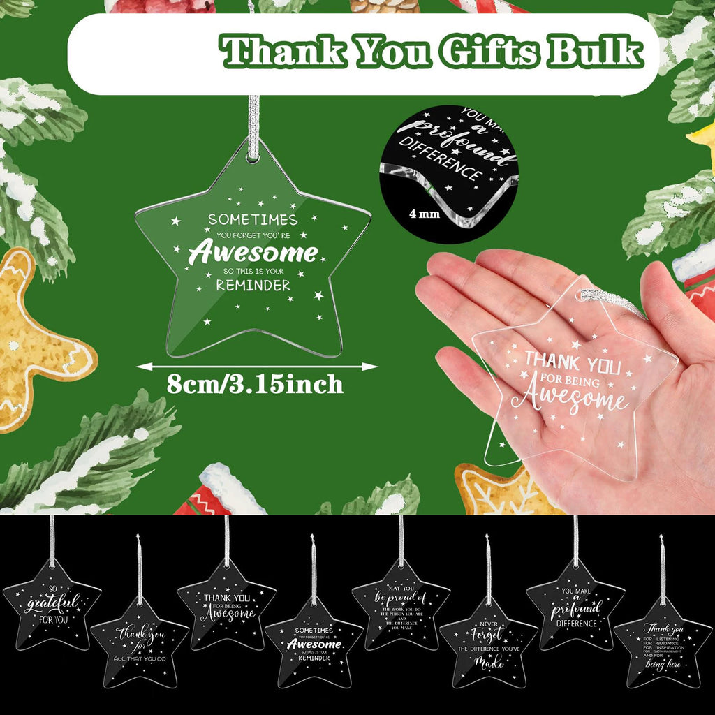 Custom Acrylic Star Christmas Ornament Blanks Wholesale | MOQ 500