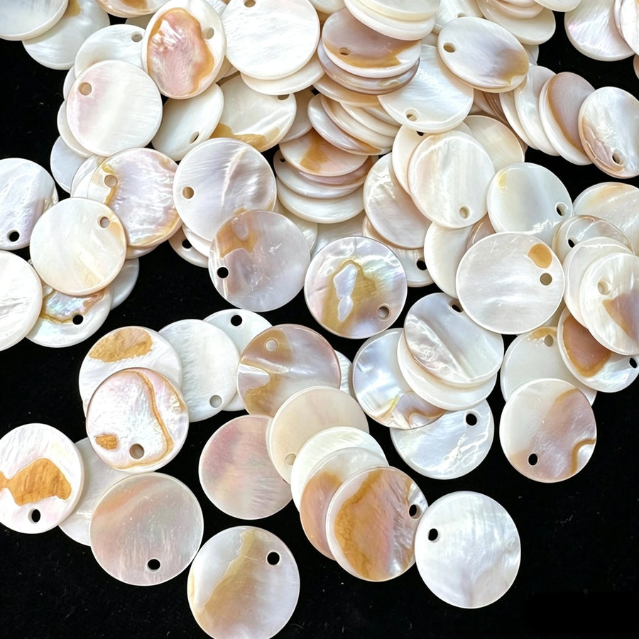 Natural Shell Pendants for Jewelry Making | Round Polished | Wholesale