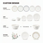 Custom Logo Porcelain Tableware Plates | Hotel Restaurant Wholesale