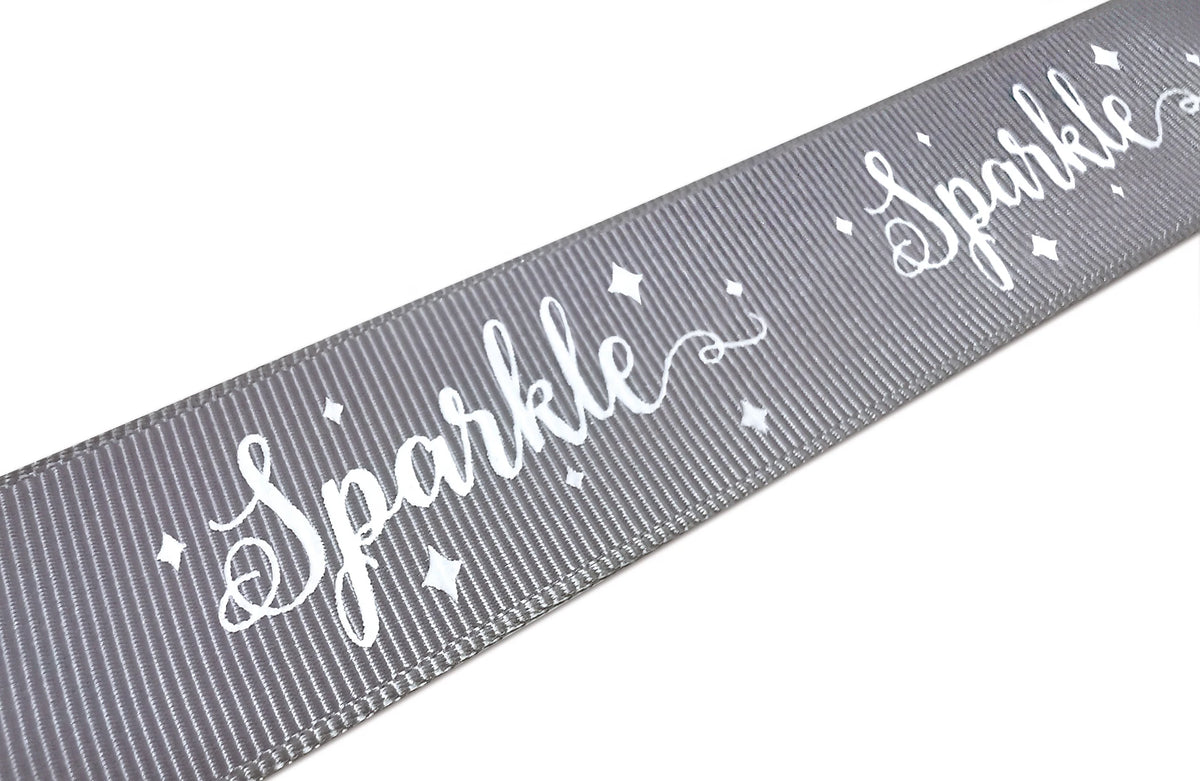 Custom Printed Satin Ribbon | Double-Face | MOQ 2,000 Yards  text