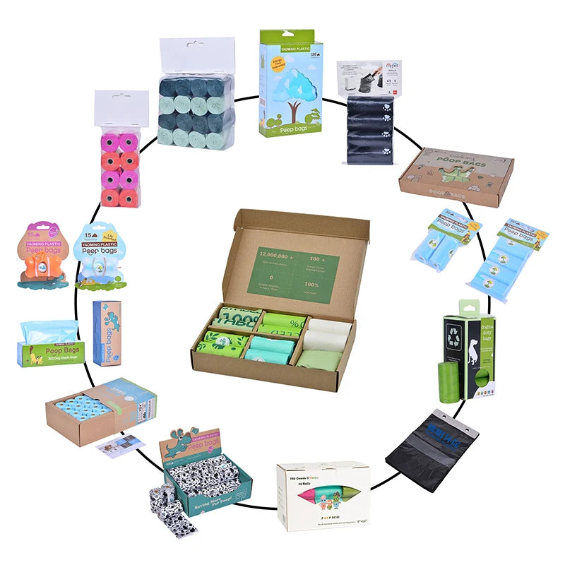 Compostable Dog Poop Bags | 40,000 Rolls MOQ | 7-Layer OdorBlock