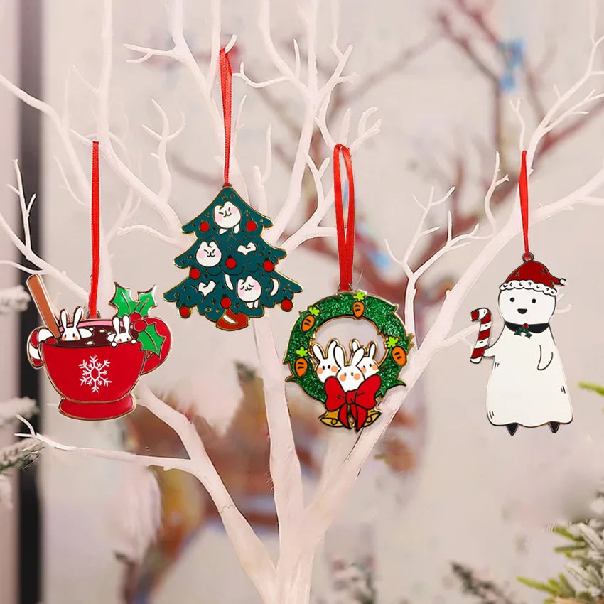 Custom Enamel Metal Ornaments 50 pcs | Holiday Gifts