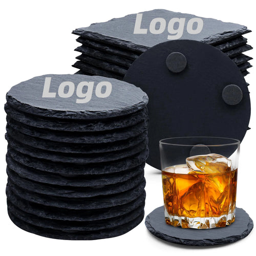 Custom Slate Coasters Laser Engraved | Coffee, Whisky