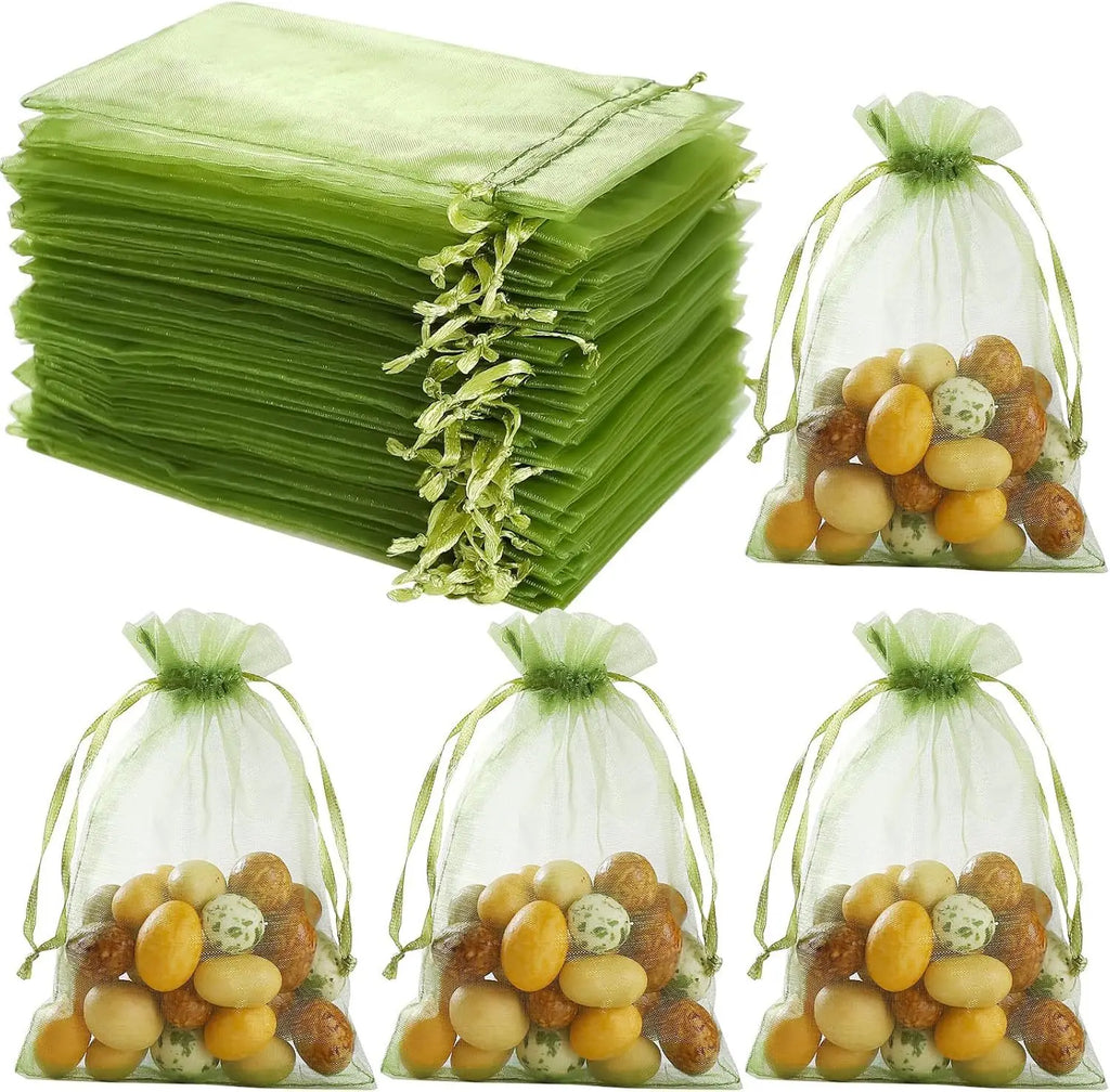 Transparent Organza Pouches Wholesale | 0.001kg Gift Bags Jewelry Packaging