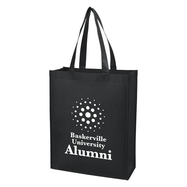 Custom Non-Woven Tote Bags with Handles – Heavy Duty Eco-Friendly Shopping Bags for Trade Shows & Promotional Events