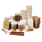 8oz Custom Printed Double Wall Paper Coffee Cups with Lids | MOQ 5000