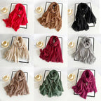 Wholesale Polyester Scarves: 105 Colors, 10-Day Lead, 90x180cm | Spring/Summer Women's Fashion