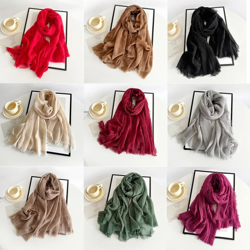 Wholesale Polyester Scarves: 105 Colors, 10-Day Lead, 90x180cm | Spring/Summer Women's Fashion