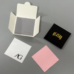 Custom Microfiber Suede Jewelry Cleaning Cloth with Logo | MOQ 100