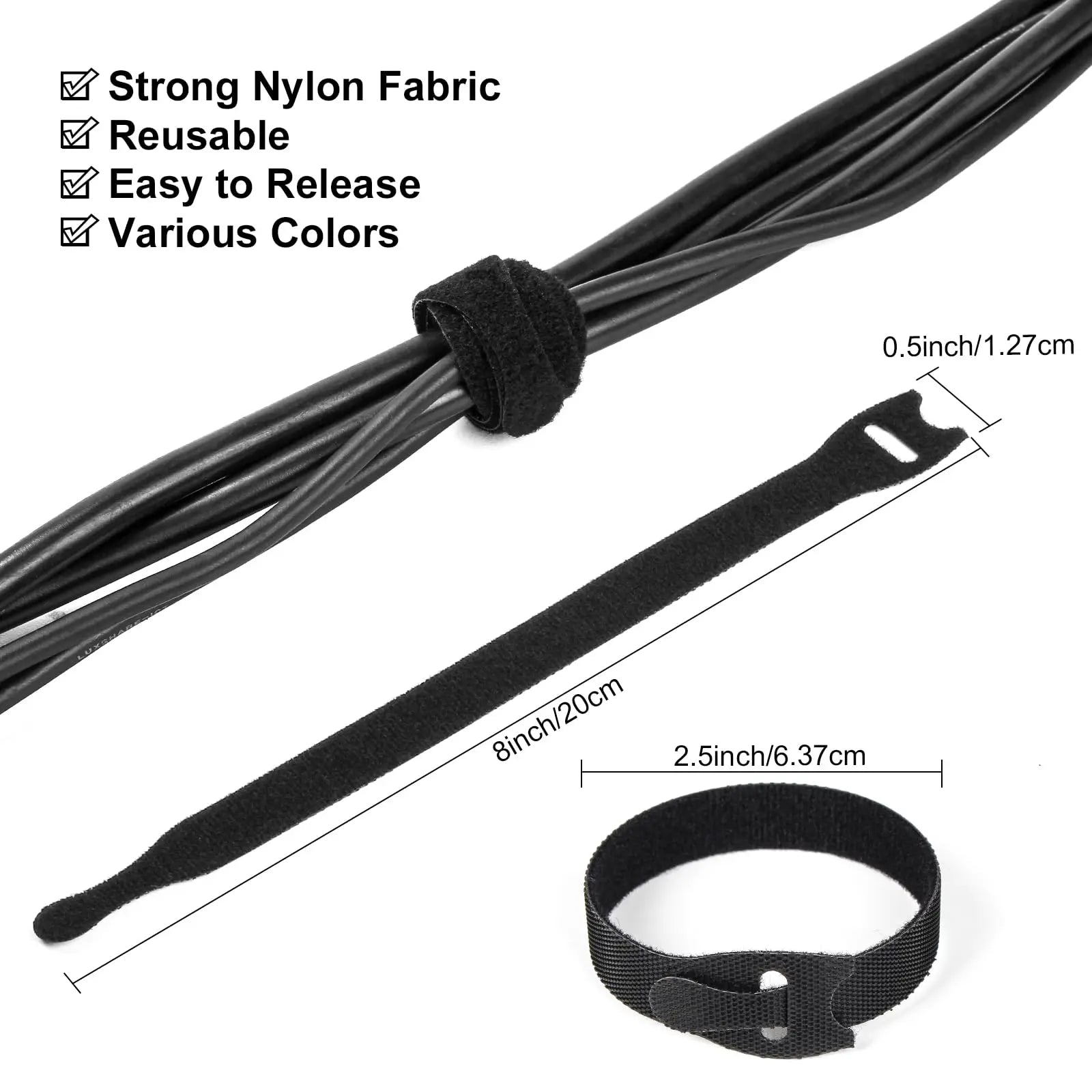 Custom nylon cable ties with adhesive backing for employee kits & conferences. 1,000 MOQ, 7-day samples, screen printing