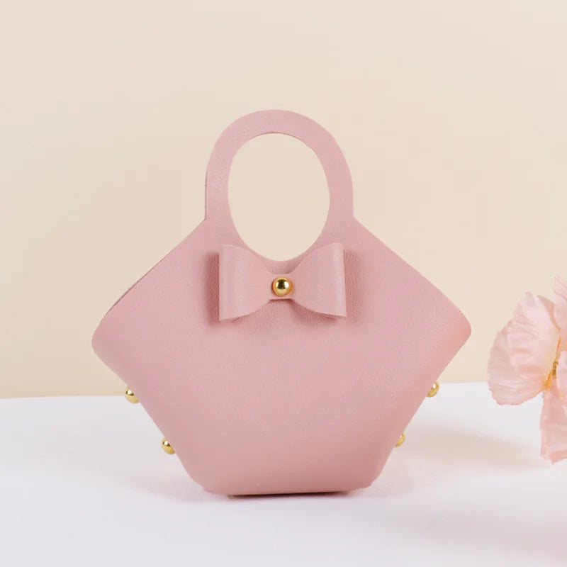 Custom PU Leather Jewelry Handbag Wholesale | 10 MOQ Wedding Favor Bag