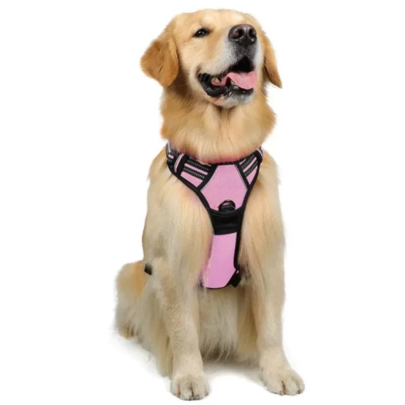 Custom Logo Dog Harness Set Wholesale | Reflective Adjustable No-Pull with BSCI