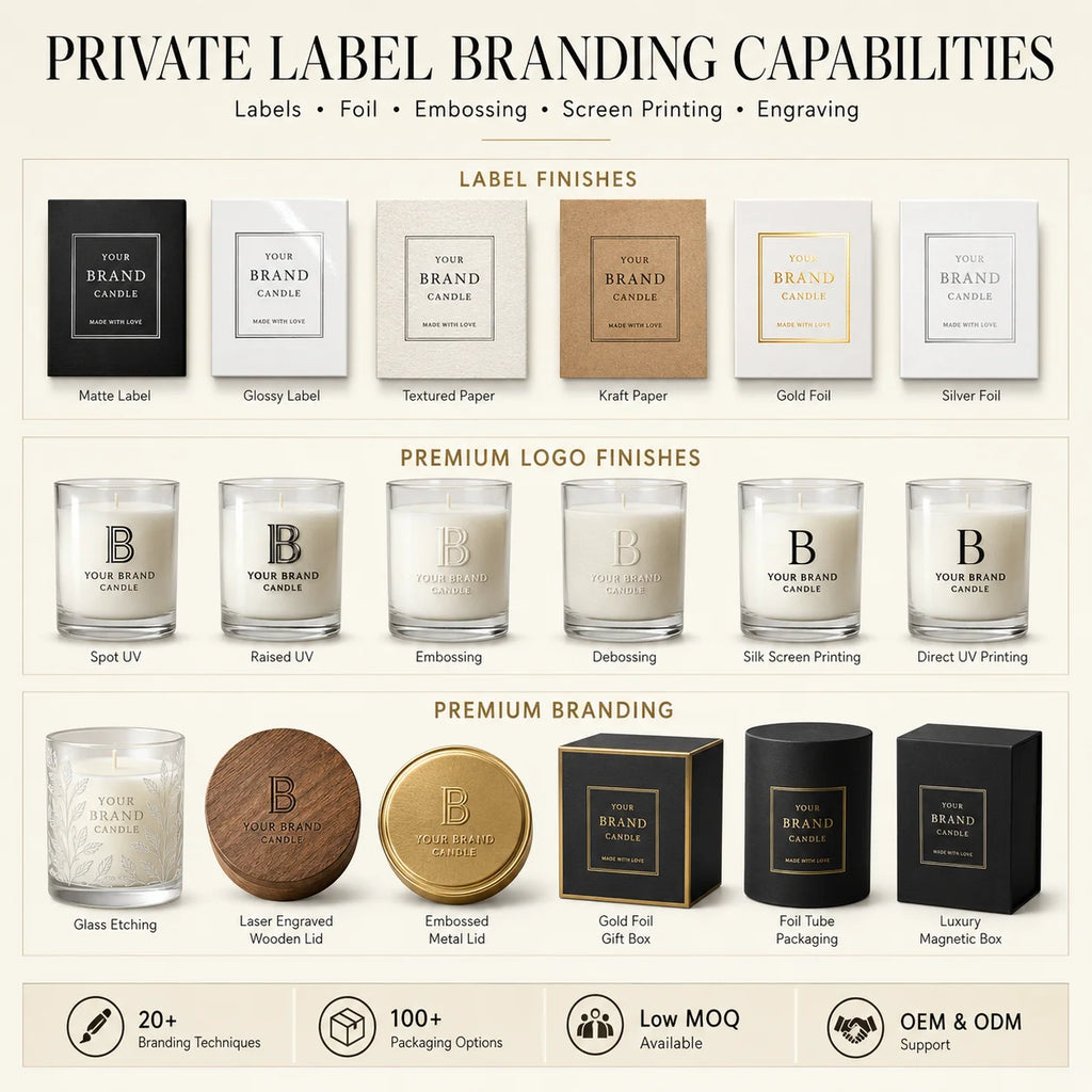 Custom Logo Scented Ceramic Candle | Personalized Label MOQ 500