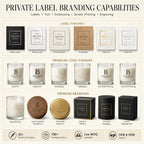 Custom Logo Scented Ceramic Candle | Personalized Label MOQ 500