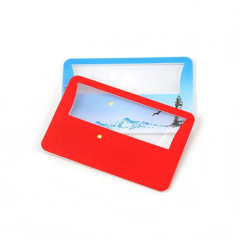 Custom Credit Card Magnifier 10pcs MOQ | LED Light, GS Certified, 85x55mm PVC for Promotional Gifts