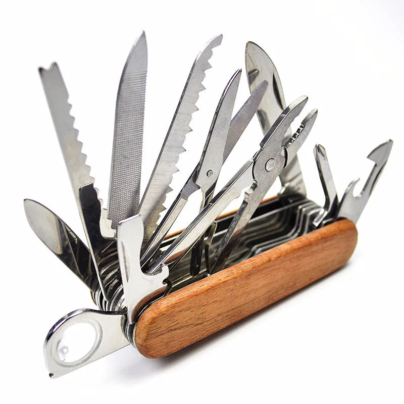 Custom Stainless Steel Multi-Function Swiss Knife | MOQ 10 pcs