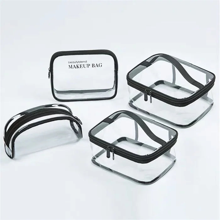 Custom Clear PVC Cosmetic Bags | MOQ 100 | 9-Day Lead