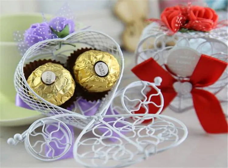 Metal Heart Carriage Favor Boxes | Wedding Favors | Wholesale