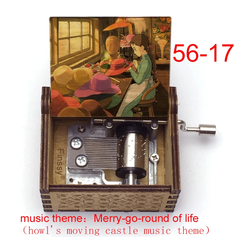 Wooden Hand-Cranked Music Box | Howl's Moving Castle | 10 MOQ | Custom
