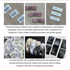 Custom Laser Cut Care Labels | Polyester, No Fraying | 100 Pcs MOQ | Apparel Branding