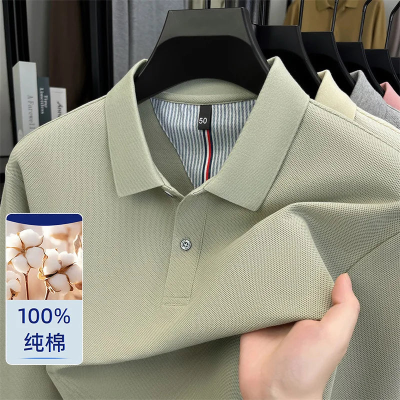100% Cotton Pique Long Sleeve Shirt | Breathable Moisture-Wicking | Custom Printing