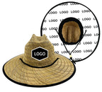 Custom Natural Grass Straw Hat | Summer Beach Logo Patch MOQ 50