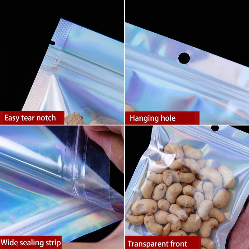 Custom Holographic Packaging Bags | Food-Grade CPP & 3-Day Design | Wholesale | Moisture-Proof