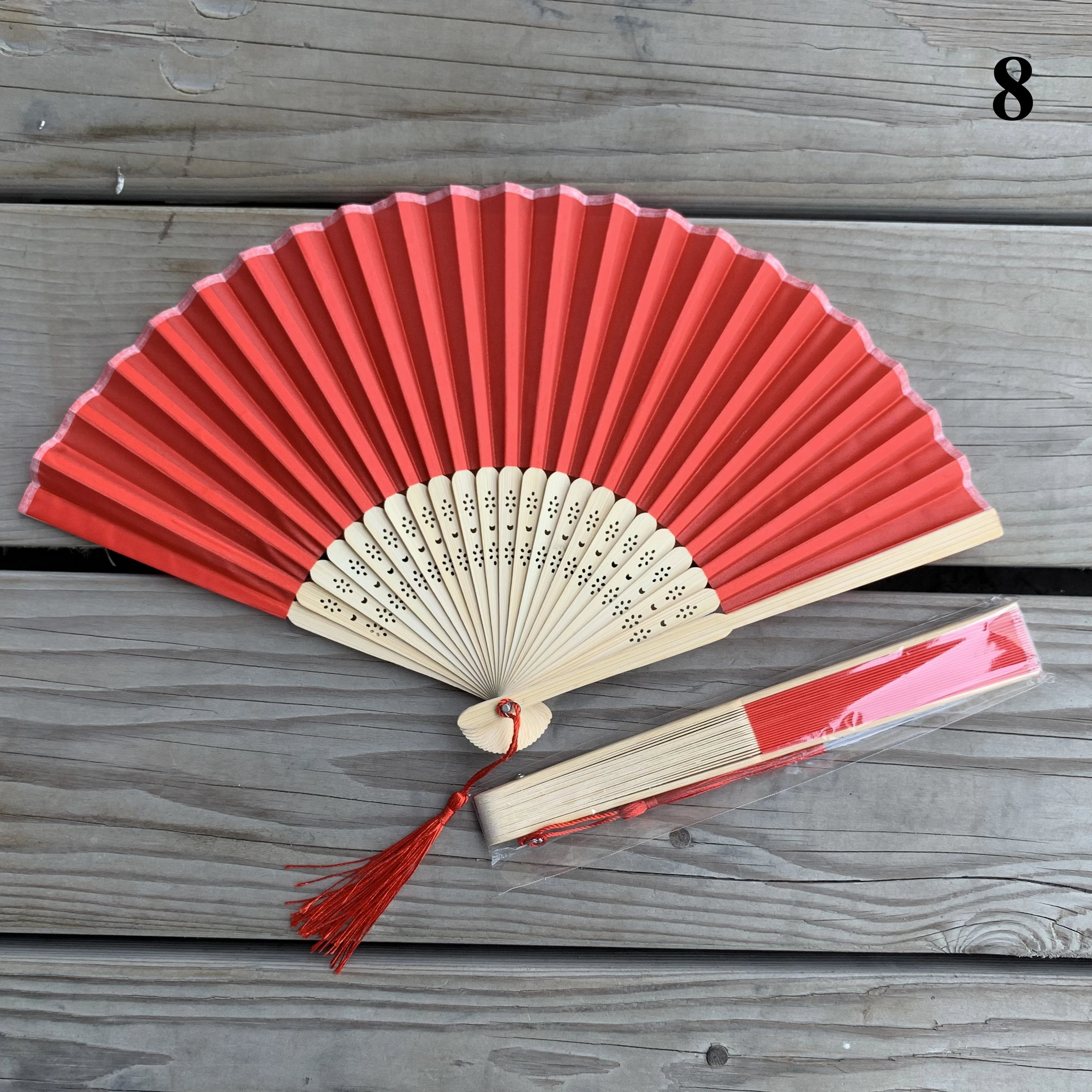 Custom Bamboo Hand Fans with Logo – 100 MOQ, 7-Day Lead