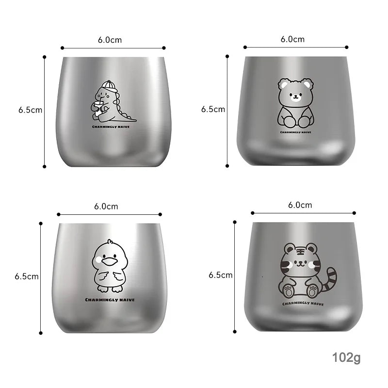 304 Stainless Steel Kids Plate — 100 MOQ, Divided Animal Shape