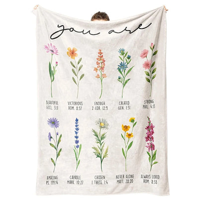 Custom Inspirational Blanket with Logo | 1 MOQ Soft Plush Gift