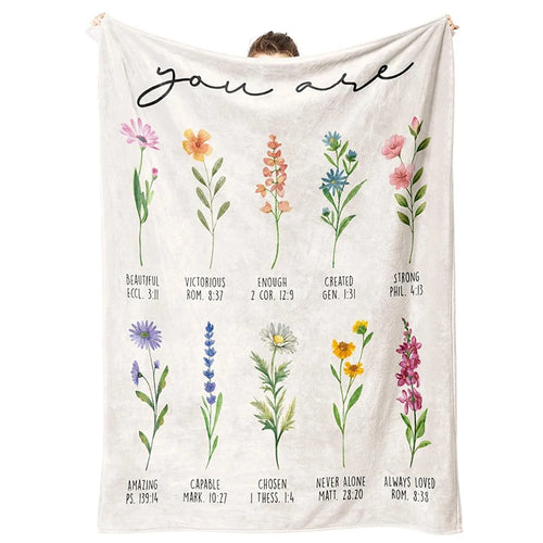Custom Inspirational Blanket with Logo | 1 MOQ Soft Plush Gift