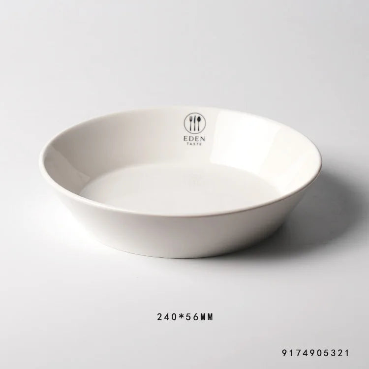 Custom Logo Porcelain Tableware Plates | Hotel Restaurant Wholesale