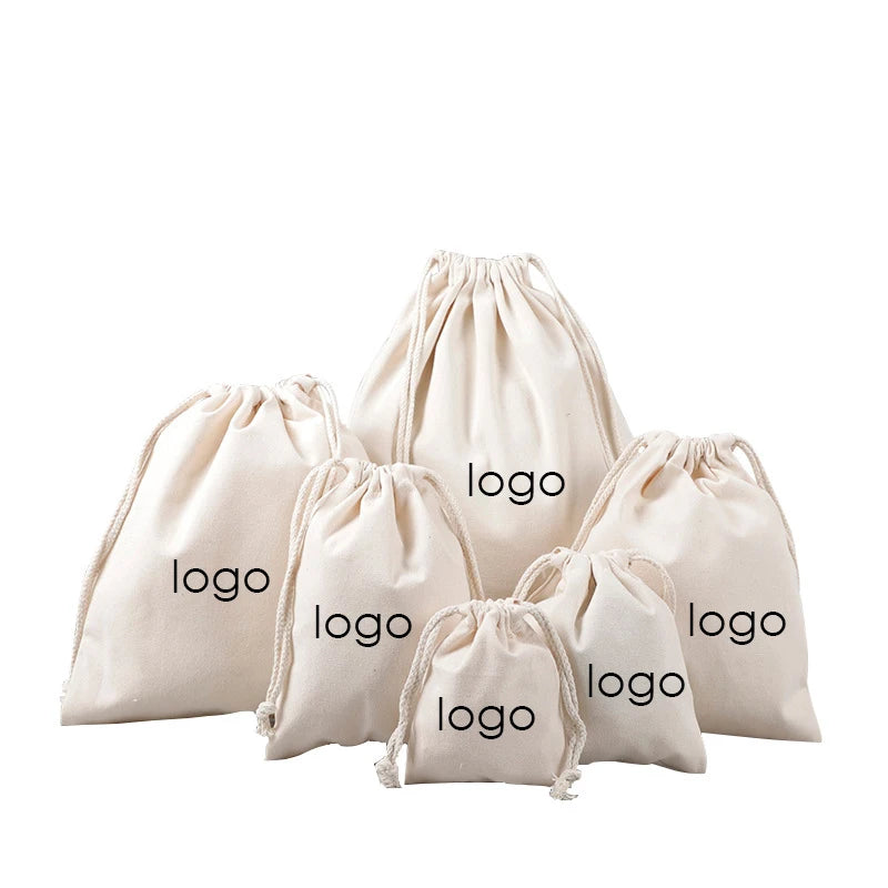 Custom Cotton Drawstring Bags | 50 MOQ | 5-Day Lead Time