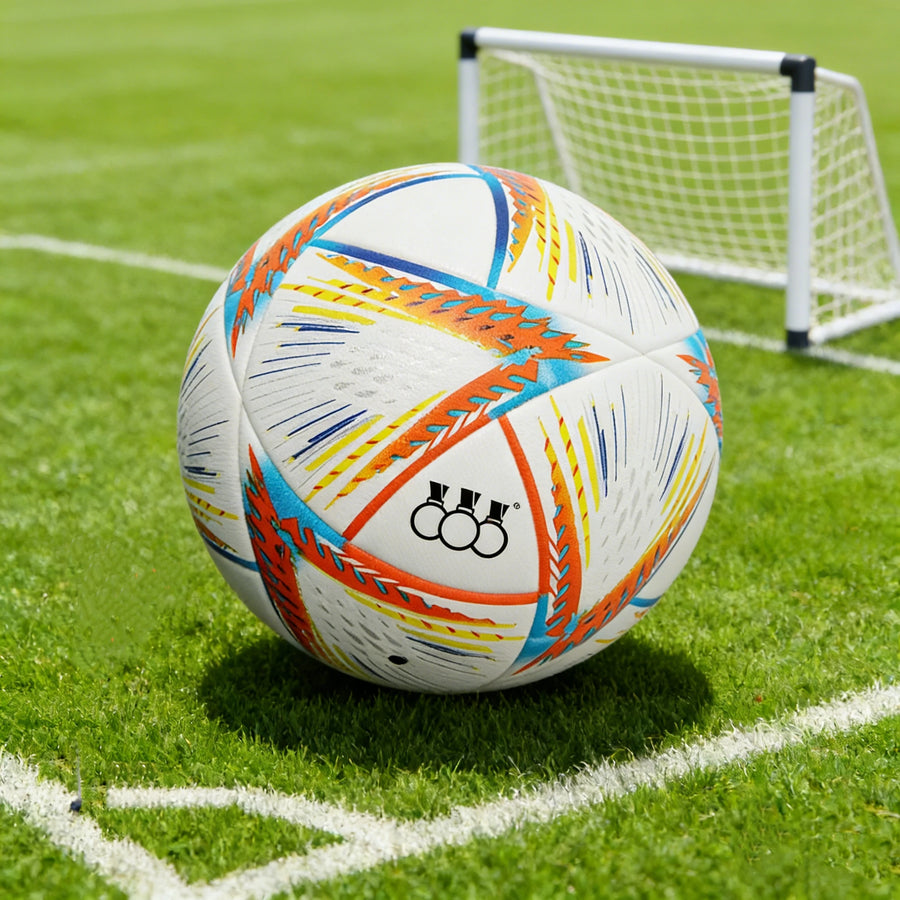 Custom PU Soccer Ball with Logo | Size 5 Machine Stitched