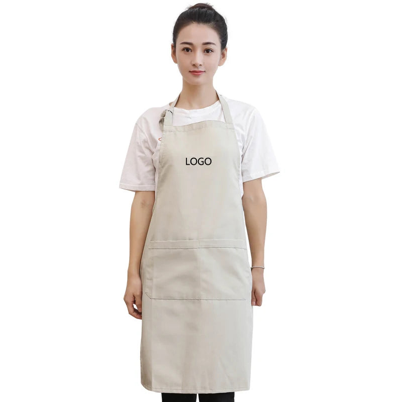 Kitchen Apron for Cleaning Multi Function Home Chef Baking Clothes with Pockets Adult Kitchen Cleaning Apron Custom Logo