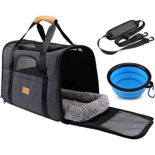 Folding Pet Travel Carrier | 300 Pcs MOQ, Airline Compliant | Eco-Friendly