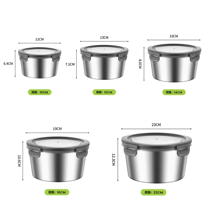 304/316 Stainless Steel Food Storage Container | 100 MOQ | Leak-Proof