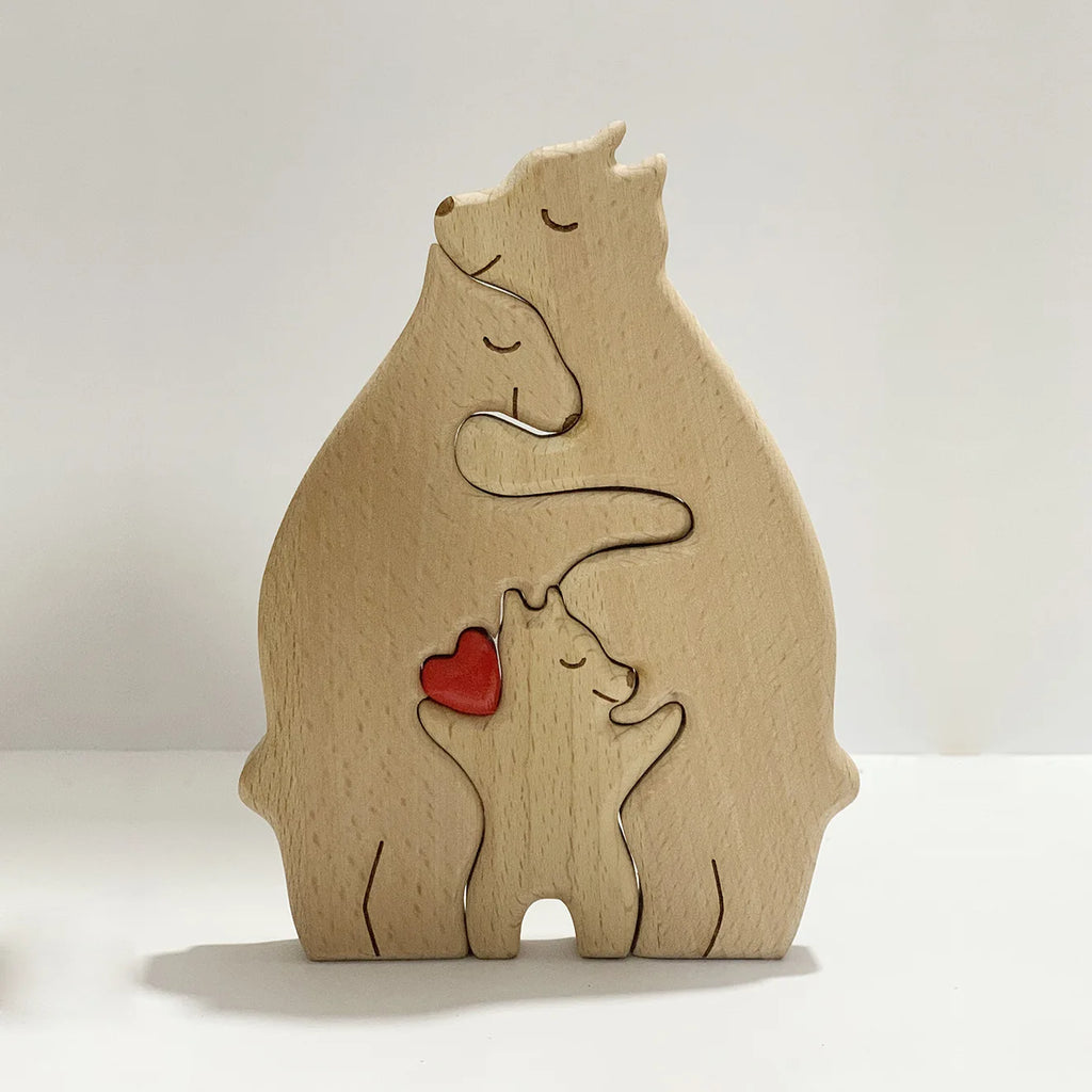 Personalized Wooden Bear Puzzle | FSC-Certified Custom Engraved Gift | Bulk Corporate