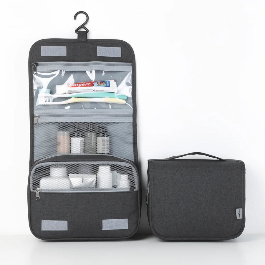 Custom Hanging Toiletry Bag — 500 MOQ, 35-Day Lead Time