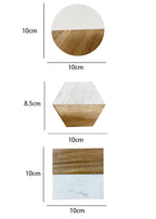 Custom Wood & Marble Coasters with Logo | 100 MOQ | Laser Engraved
