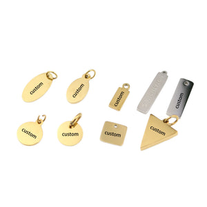 Custom Stainless Steel Jewelry Tags with Engraving | MOQ 1